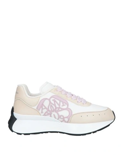 Alexander Mcqueen Woman Sneakers Blush Size 11 Soft Leather In Pink
