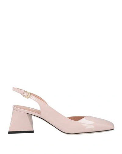 Pollini Woman Pumps Blush Size 11 Leather In Pink