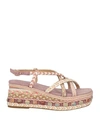 ALMA EN PENA ALMA EN PENA. WOMAN ESPADRILLES LIGHT PINK SIZE 8 TEXTILE FIBERS