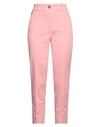 Peserico Easy Woman Pants Pink Size 12 Cotton, Elastane