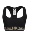 VERSACE VERSACE WOMAN TOP BLACK SIZE S POLYAMIDE, ELASTANE, POLYESTER