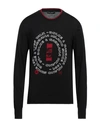 DOLCE & GABBANA DOLCE & GABBANA MAN SWEATER BLACK SIZE 44 VIRGIN WOOL, SILK, CASHMERE, VISCOSE, POLYESTER