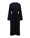 Aspesi Woman Midi Dress Midnight Blue Size 6 Silk