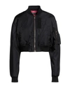 Versace Woman Jacket Black Size 8 Polyamide, Polyester, Wool, Acrylic In Black