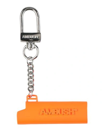 Ambush Logo Embossed Key Ring In Orange