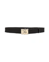 Dolce & Gabbana Man Belt Black Size 39.5 Nylon, Calfskin In Black