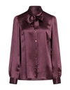 Dolce & Gabbana Woman Shirt Deep Purple Size 10 Silk