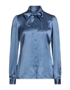 Dolce & Gabbana Woman Shirt Pastel Blue Size 10 Silk