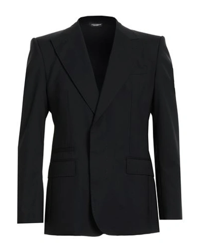Dolce & Gabbana Man Blazer Black Size 42 Virgin Wool, Elastane