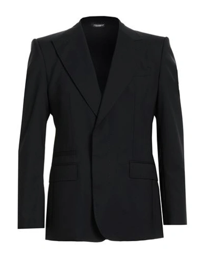 Dolce & Gabbana Man Blazer Black Size 44 Virgin Wool, Elastane