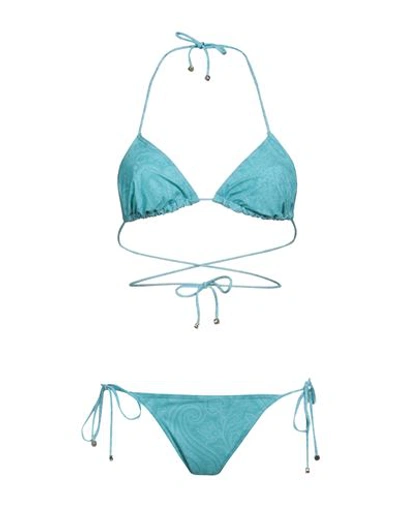 Etro Woman Bikini Azure Size 4 Polyamide, Elastane In Blue