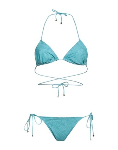 Etro Woman Bikini Azure Size 2 Polyamide, Elastane In Blue