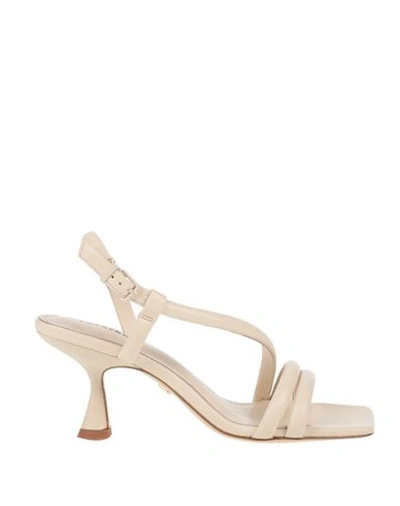 Lola Cruz Woman Sandals Cream Size 10 Leather In White