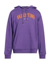 Valentino Logo-print Cotton Hoodie In Purple