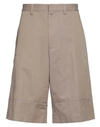 Ambush Dove Grey Cotton Bermuda Shorts In Grey