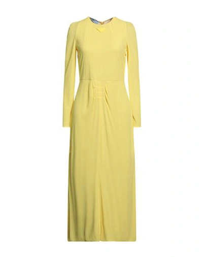 Prada Woman Maxi Dress Yellow Size 8 Viscose