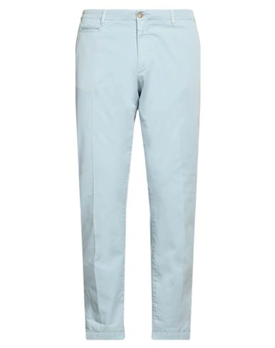 40weft Man Pants Sky Blue Size 36 Cotton, Elastane