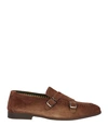 Doucal's Man Loafers Light Brown Size 12 Leather In Brown