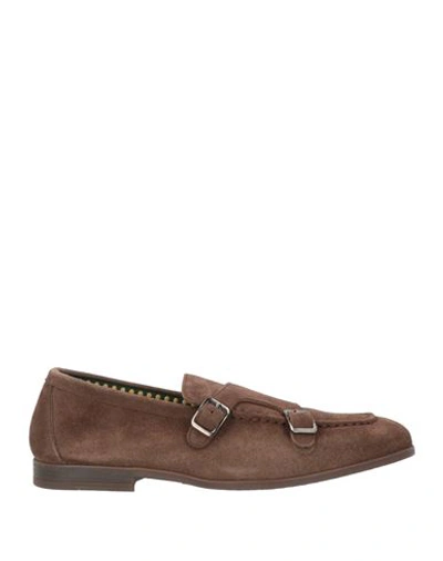 Doucal's Man Loafers Chocolate Brown Size 9 Leather