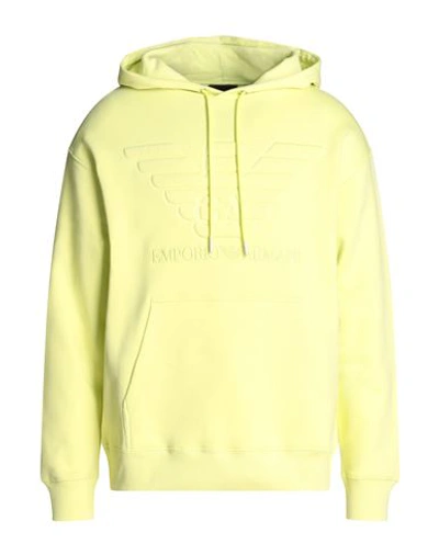 Emporio Armani Man Sweatshirt Acid Green Size L Cotton