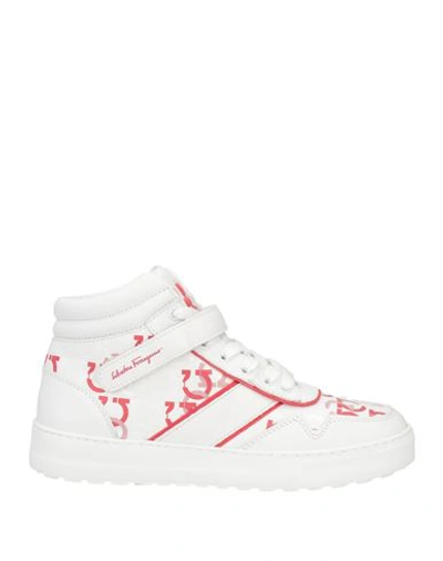 Ferragamo Woman Sneakers White Size 6.5 Calfskin