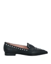 ANNA F ANNA F. WOMAN LOAFERS BLACK SIZE 7 LEATHER