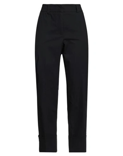 Peserico Woman Pants Midnight Blue Size 6 Cotton, Elastane In Blue