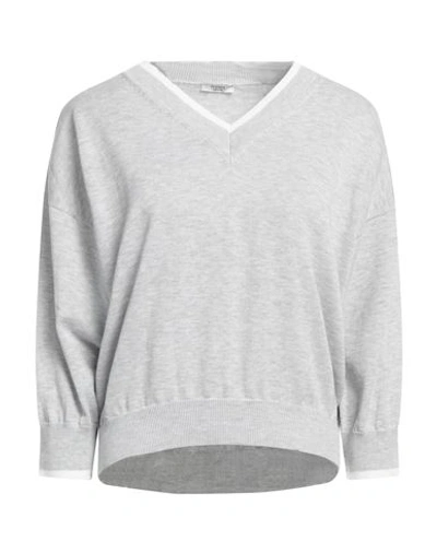 Peserico Woman Sweater Light Grey Size 6 Cotton, Viscose, Metallic Fiber, Polyester