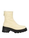 BY FAR BY FAR WOMAN ANKLE BOOTS LIGHT YELLOW SIZE 8 LEATHER