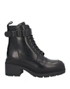 Ferragamo Chunky Heel Ankle Boots With Pull Tab In Black