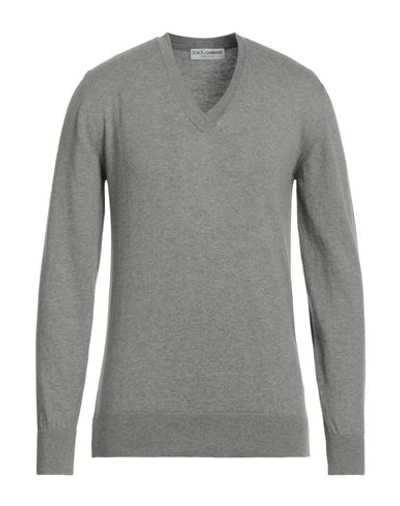Dolce & Gabbana Man Sweater Grey Size 46 Cotton