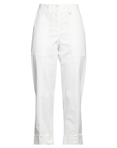 Peserico Woman Pants White Size 6 Cotton, Elastane