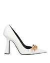 Versace Woman Pumps White Size 11 Calfskin