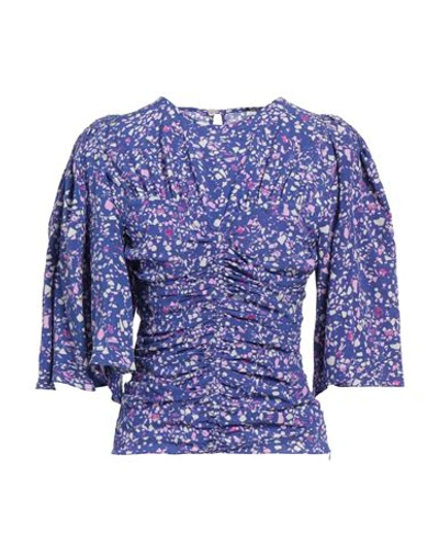 Isabel Marant Woman Top Blue Size 8 Silk, Elastane