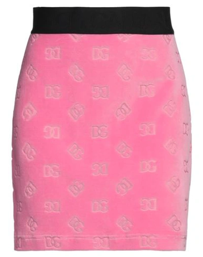 Dolce & Gabbana Woman Mini Skirt Pink Size 8 Cotton, Polyester, Elastane, Polyamide