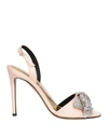 Alexandre Vauthier Woman Sandals Pink Size 12 Textile Fibers In Pink