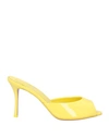 Christian Louboutin Woman Sandals Yellow Size 8 Soft Leather
