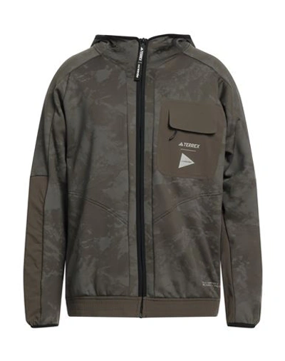 Adidas Originals Man Jacket Military Green Size S Polyester, Elastane