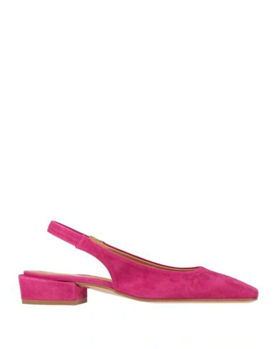 Pomme D'or Woman Ballet Flats Fuchsia Size 9 Leather In Pink