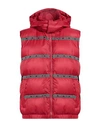 Versace Man Down Jacket Red Size 40 Polyester In Red