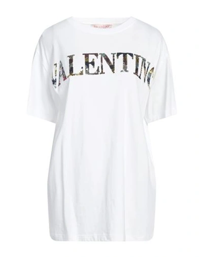 Valentino Garavani Woman T-shirt White Size M Cotton, Viscose, Polyester