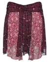 ISABEL MARANT ISABEL MARANT WOMAN MINI SKIRT DEEP PURPLE SIZE 6 SILK