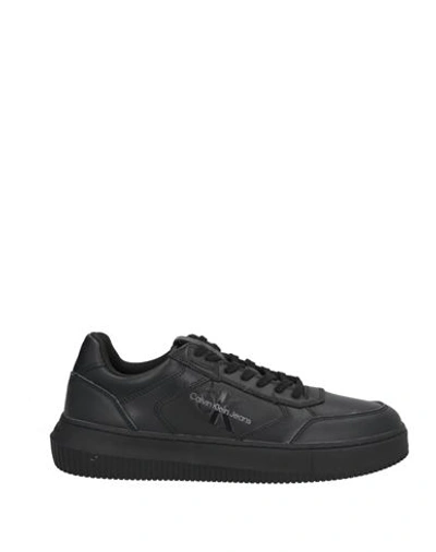 Calvin Klein Jeans Est.1978 Logo-print Low-top Sneakers In Black