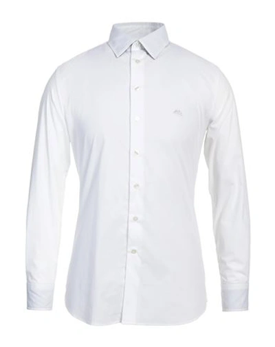 Etro Man Shirt White Size 17 Cotton, Elastane