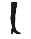 Mm6 Maison Margiela Woman Boot Black Size 11 Textile Fibers