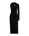 VERSACE VERSACE WOMAN MIDI DRESS BLACK SIZE 6 VISCOSE, ELASTANE