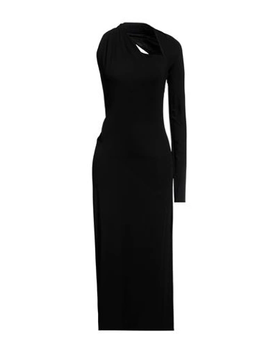 Versace Woman Midi Dress Black Size 4 Viscose, Elastane