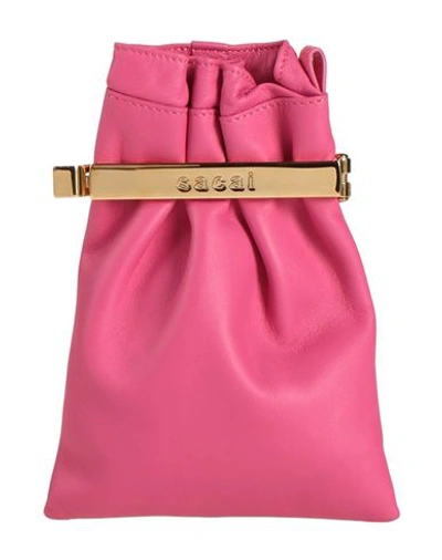Sacai Woman Handbag Fuchsia Size - Bovine Leather In Pink