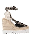Stella Mccartney Gaia Wedge Sandals In Neutral