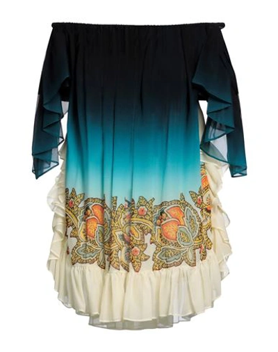 Etro Silk Dress In Blue